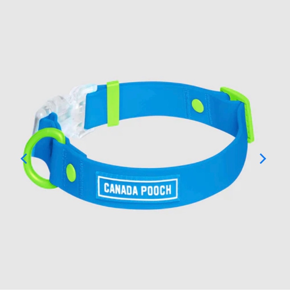 Canada Pooch Waterproof Dog Collar - Blue - S
